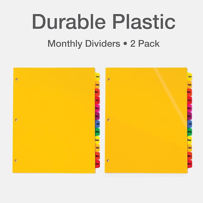 Oxford Plastic Monthly Dividers - Image 2