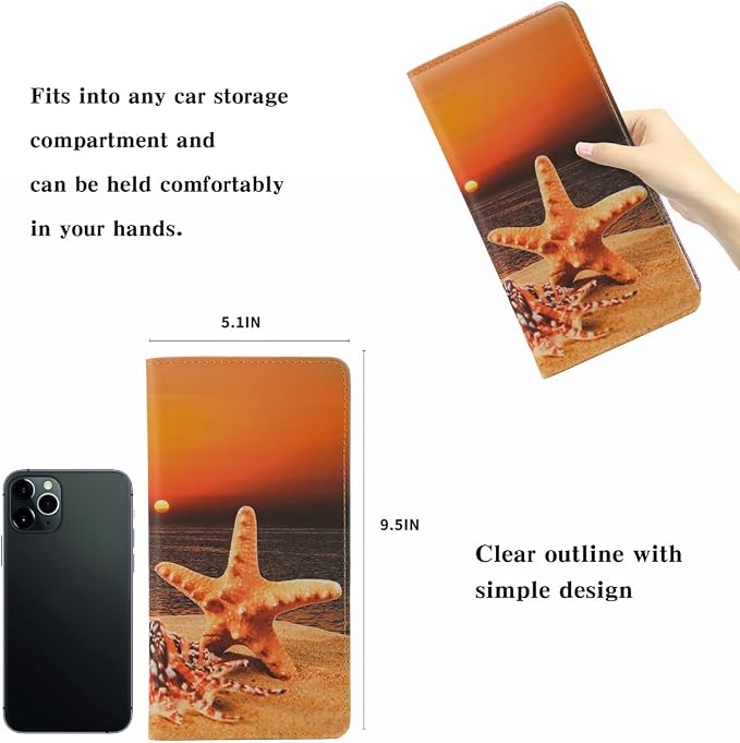 TILDOSAC 2-piece leather car registration and insurance card holder, car - Image 3