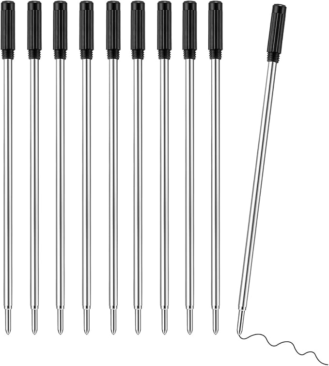 Black Ink Refill, Replaceable Ballpoint Pen Refills Compatible by CFDXK