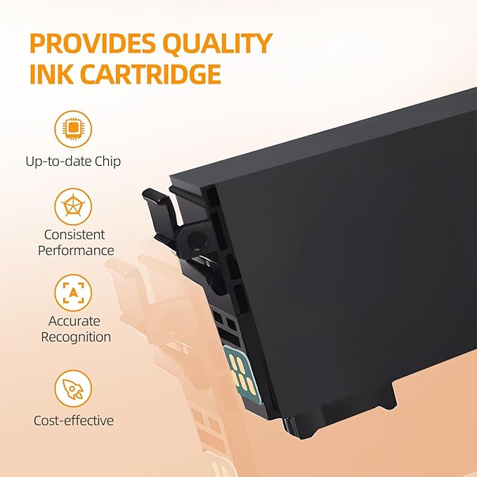 Remanufactured Ink Cartridges Replacement for Epson 822 822XL Ink Cartridges for Workforce Pro WF-3823 WF-4833 WF-4830 WF-4820 (2Black)-DeskLoop Office