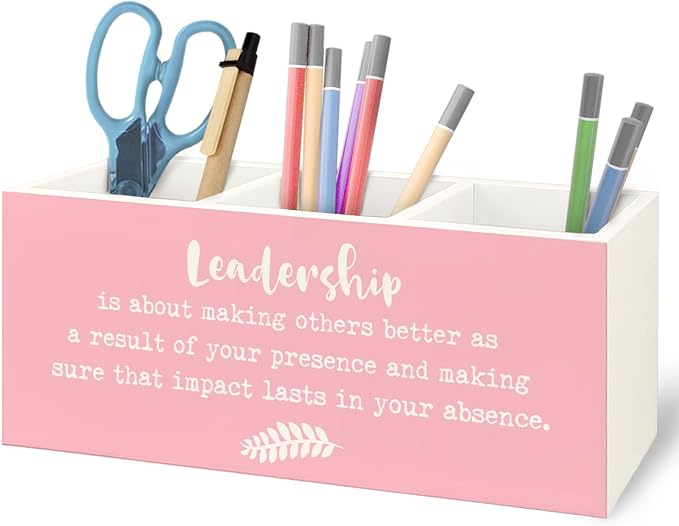 URLLUAE Leadership Gifts Wooden Pen Pencil Holder by Unknown