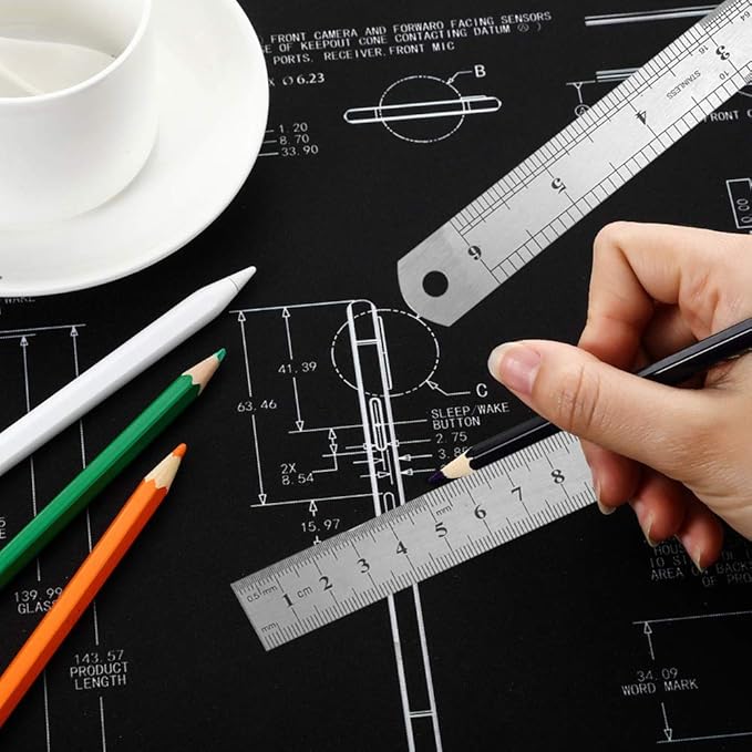 6 Inch Stainless Steel Ruler 2 Pack.
