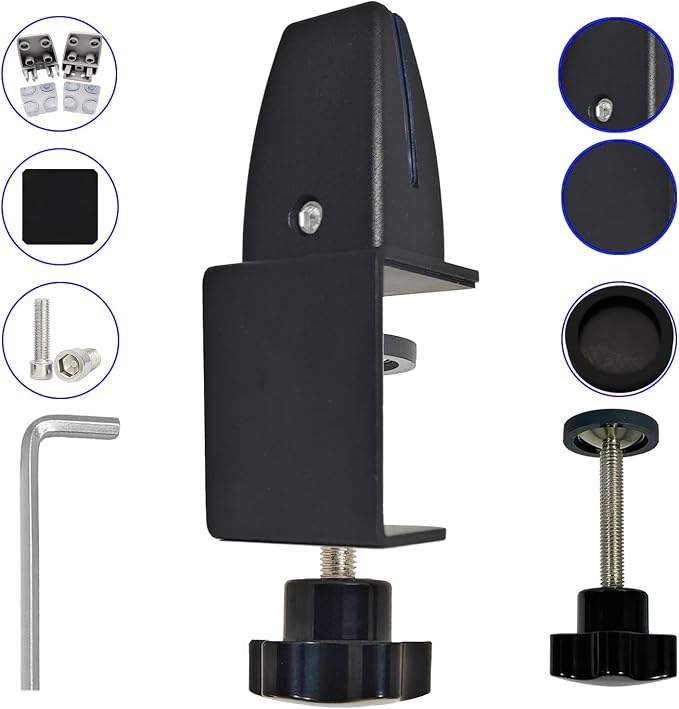 Jhanw Desk Divider Clamp For 1/8" To 0.51" Panel, Adjustable Desk Partition - Image 3
