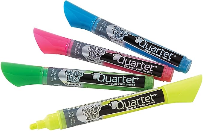 Quartet Dry Erase Markers, Glass Whiteboard Markers, Bullet Tip, Home School & by Quartet