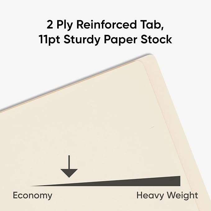 Smead Shelf-Master End Tab File Folders, Reinforced Straight-Cut Tabs, Letter - Image 5