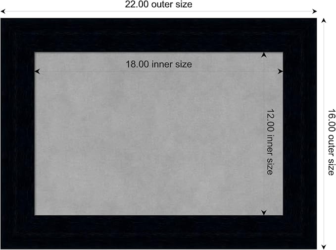 Amanti Art Black Framed Magnetic Board 16x22 Small Vision Board - Image 4