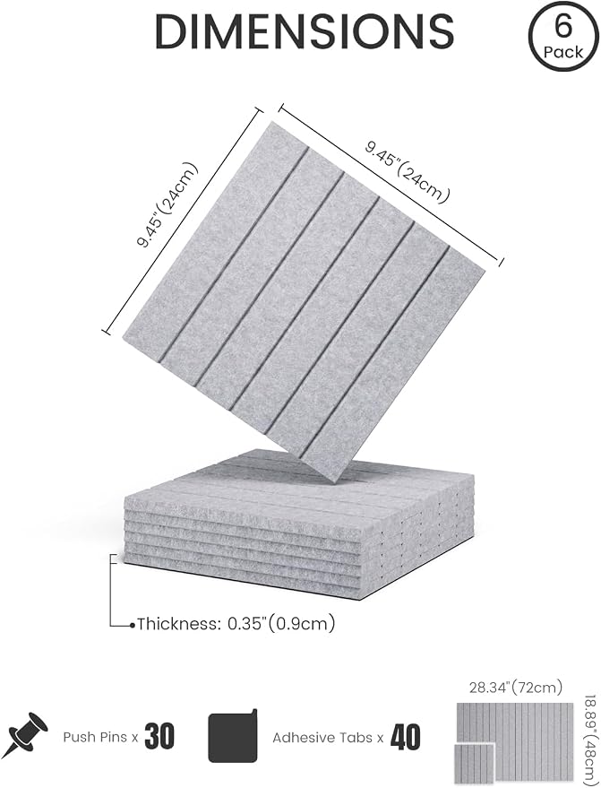 Felt Bulletin Board Tiles -28"x18" - Image 2