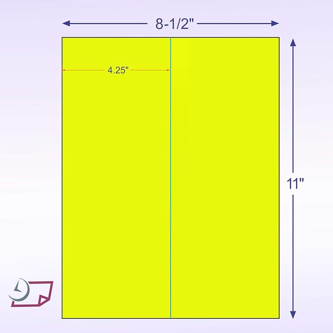 NextDayLabels - 8-1/2 x 11 Neon Color High Light Fluorescent Labels - Image 2