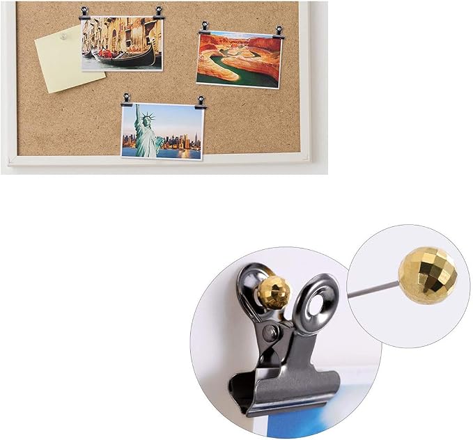 XMHF 72Pcs Mini Bulldog Clip, Photo Wall Decoration, Home and Office Decoration - Image 3
