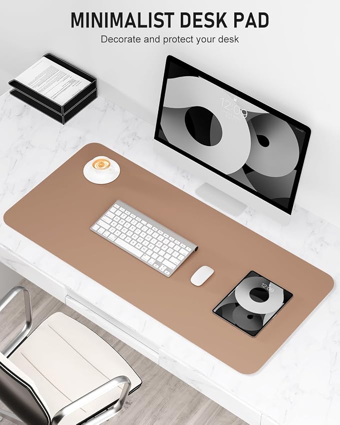 Desk Pad, 23.6" x 13.8" PU Leather Non-Slip Desk Mat Large Mouse Pad - Image 2