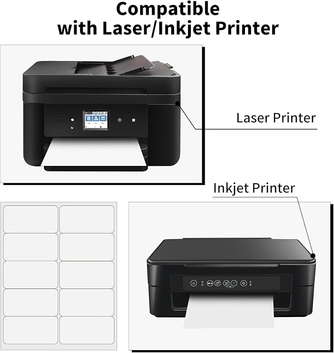 2" x 4" Shipping Labels 400 Labels, 40 Sheets Address Labels, Sticker Paper - Image 5