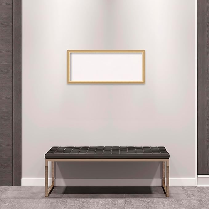 Amanti Art White Cork Board for Wall, 14x32 Vision Board with Gold Frame, Medium Corkboard Office Decor for Home Organization, Casual Corkboard Pinboard to display items for home organization-DeskLoop Office