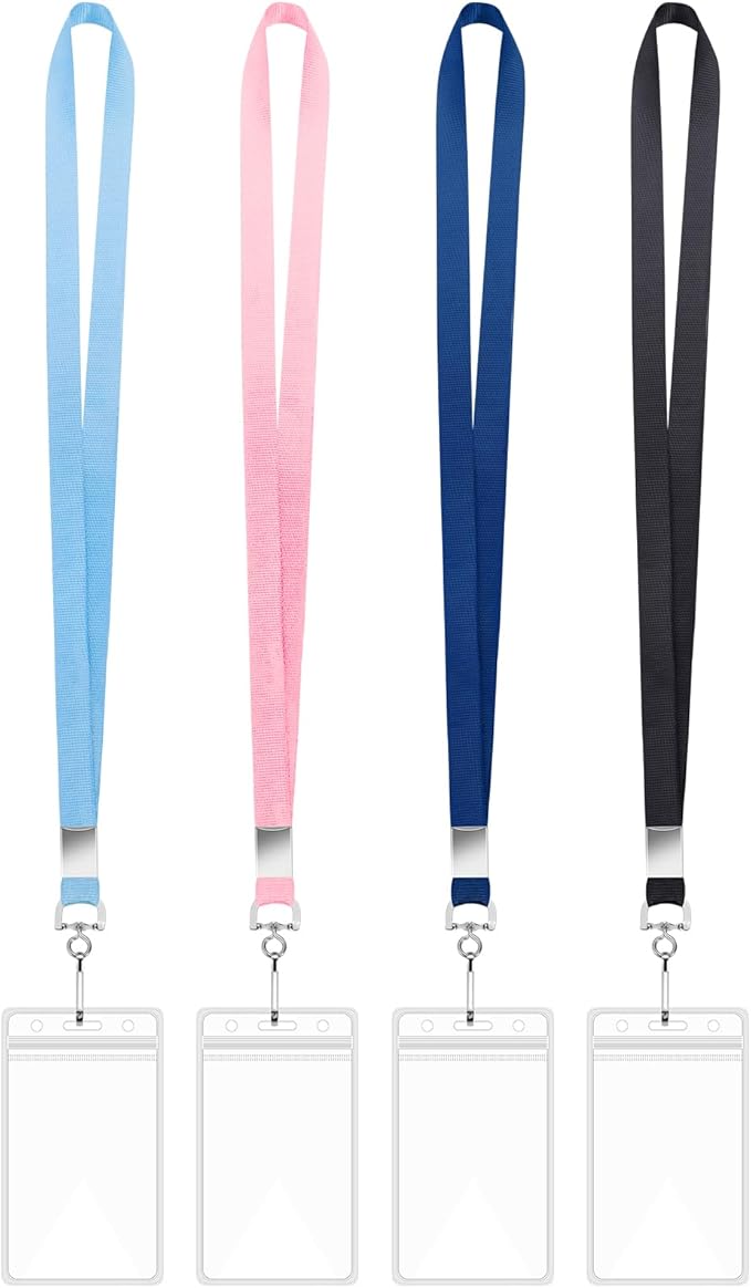 4 Pack Cruise Lanyard with ID Card Holder, Durable Lanyard with Waterproof ID by BESARME