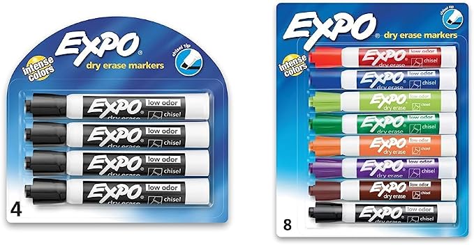 EXPO Low Odor Dry Erase Markers, Chisel Tip by Unknown