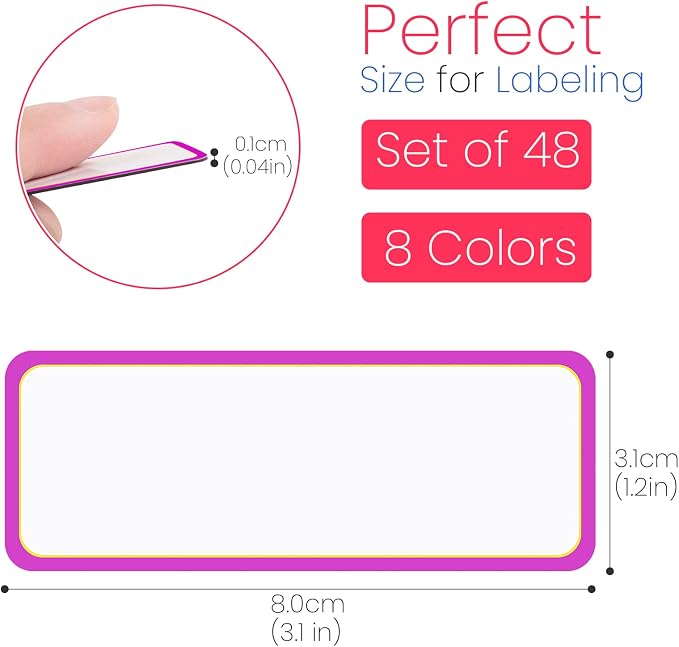 48 Pieces Magnetic Dry Erase Labels - Image 2