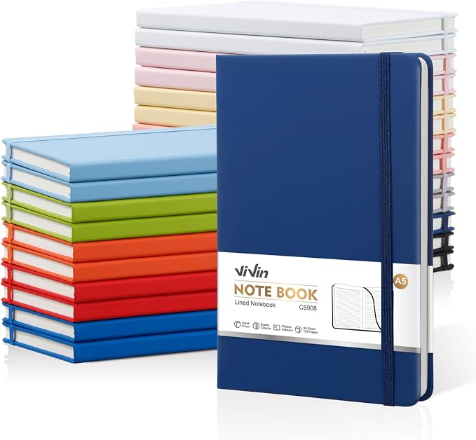 ViVin Lined Journal Notebooks for Professional Office Work, 192 Pages, Medium by ViVin