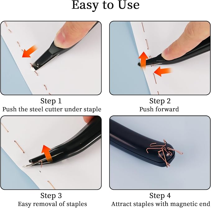 2 Pack Staple Remover Tools, 2 Color Stapler Remover and Staple Puller Set - Image 4