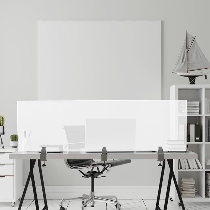 Desk Divider, Acrylic Desk Privacy Panels, Privacy Desk Screen, Frosted Acrylic - Image 6