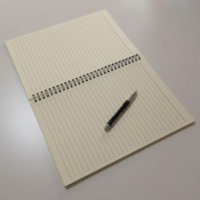 YUREE B5 Spiral Notebook Lined, Spiral Ruled Journal with Hard Kraft Cover, 70 Sheets (140 Pages), 10.3" x 7.2", 3-Pack, Brown-DeskLoop Office