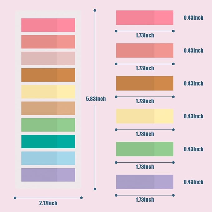 3200Pcs Books Tabs for Annotating, Sticky Tabs, Sticky Notes, Morandi Page Markers, Multi-Colored Writeable and Repositionable Book Flags Strip (3200Pcs)-DeskLoop Office