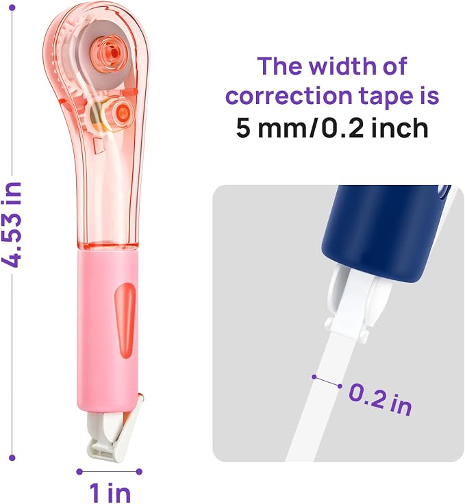 19.69ft Correction Tape Pens, Dry Instantly Correction Tape, Smooth Application - Image 2
