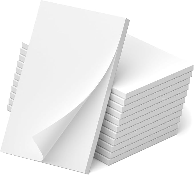 12 Pack Mini Note Pads 3x5 Inch, Scratch Pads by Home