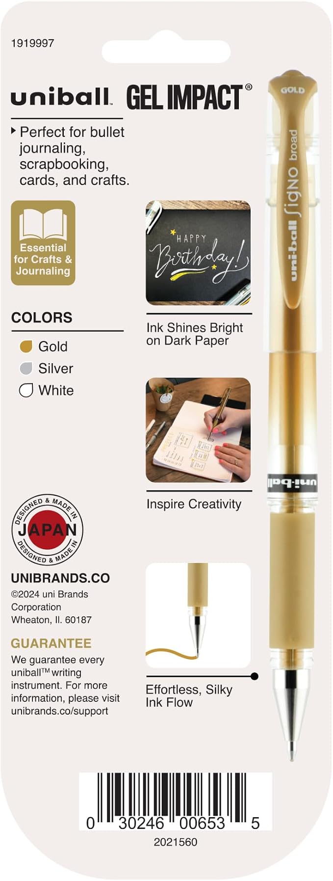 uniball Signo Gel Impact Pens, Bold Point - Image 2