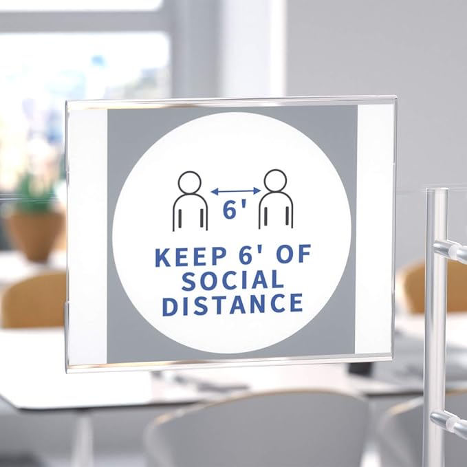 NIUBEE Acrylic Sign Holder 8.5x11 Inches Horizontal, Restaurant-No Drilling - Image 4