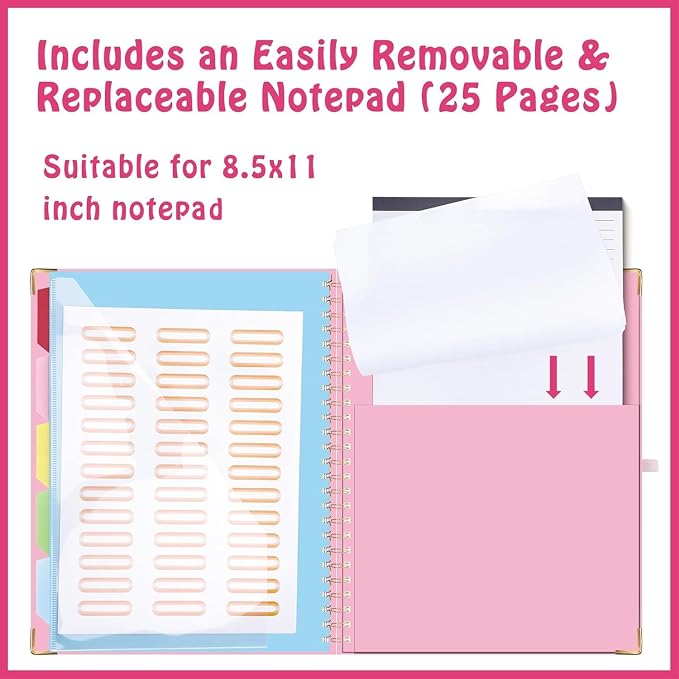 HAUTOCO Clipboard Folio with Refillable Notepad - Image 4