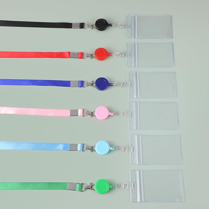 6 Pack Lanyards for ID Badges Holder Retractable Lanyards for Cruise Ship Cards - Image 7