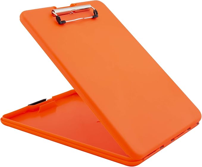Saunders Bright Orange SlimMate Plastic Storage Clipboard – Letter Size Form - Image 5