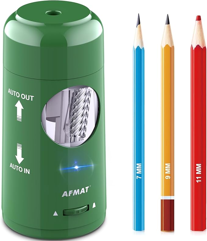 AFMAT Electric Pencil Sharpener, Rechargeable Fully Automatic Pencil Sharpener by AFMAT