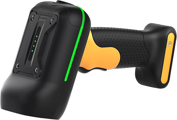 Inateck Industrial Barcode Scanner Bluetooth, 1D Scanner Wireless with IP67 Waterproof and Dustproof, Handscanner with App & SDK，BCST-61-DeskLoop Office