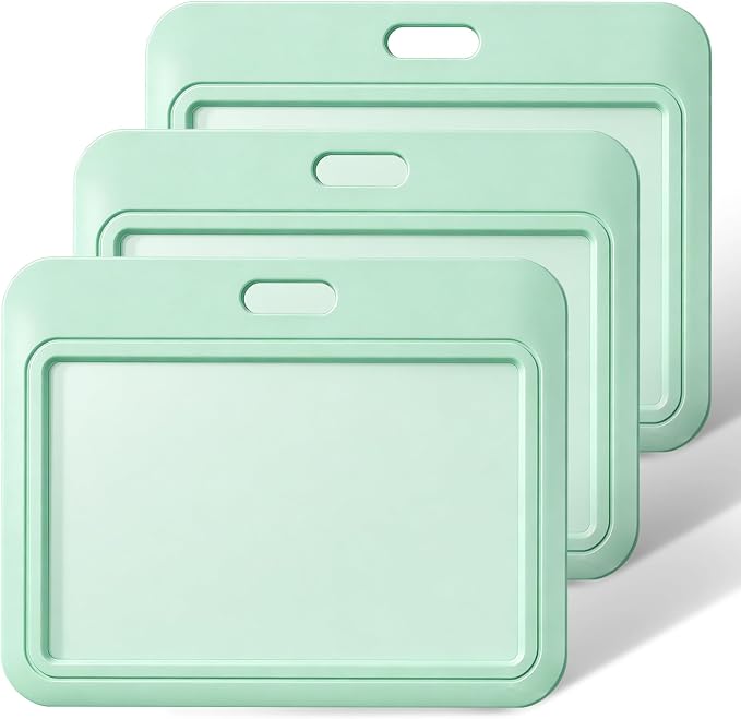 Uniclife 3 Pack Sliding ID Badge Holder Light Green Horizontal Hard Plastic Case by UnicLife