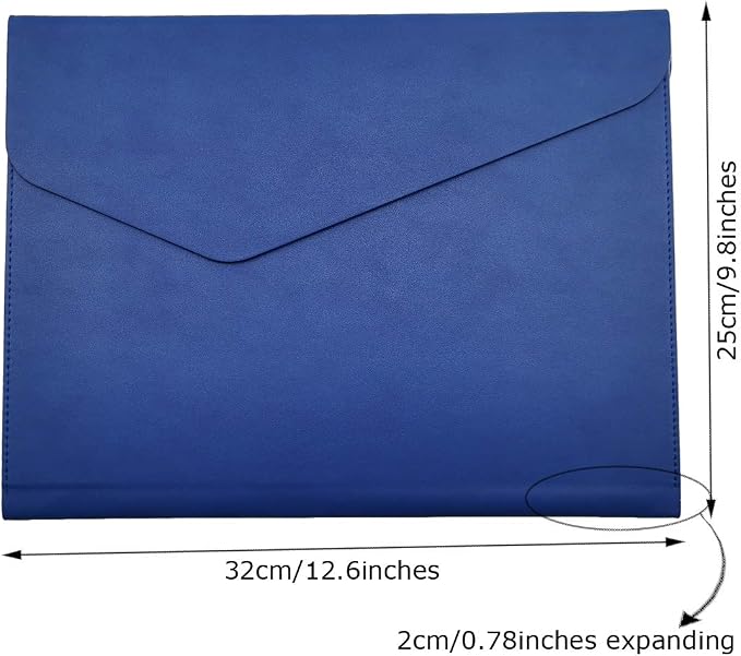 PU Leather A4 File Folder Document Holder Waterproof Portfolio Envelope Folder - Image 2