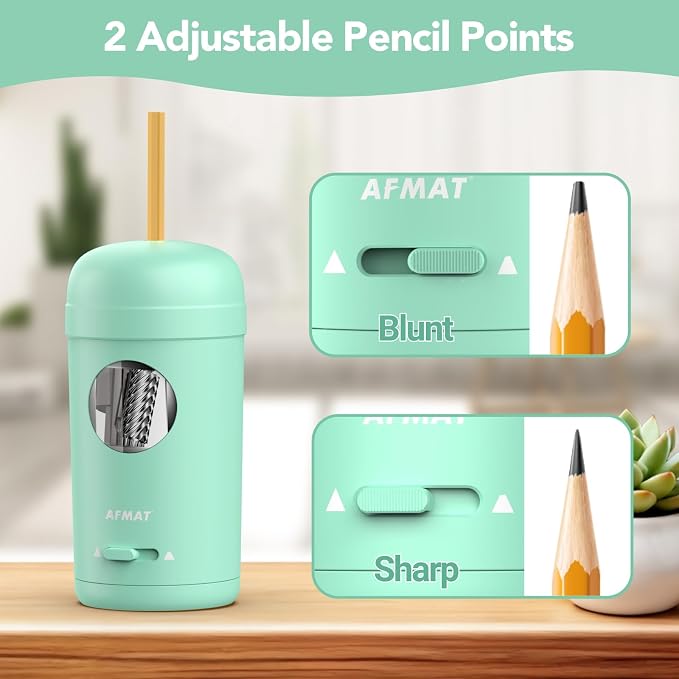 AFMAT Electric Pencil Sharpener, Fully Automatic Pencil Sharpener - Image 4