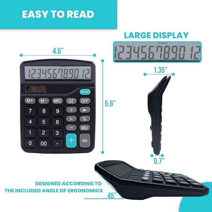 Lichamp Desk Calculators with Big Buttons and Large Display, Office Desktop - Image 8
