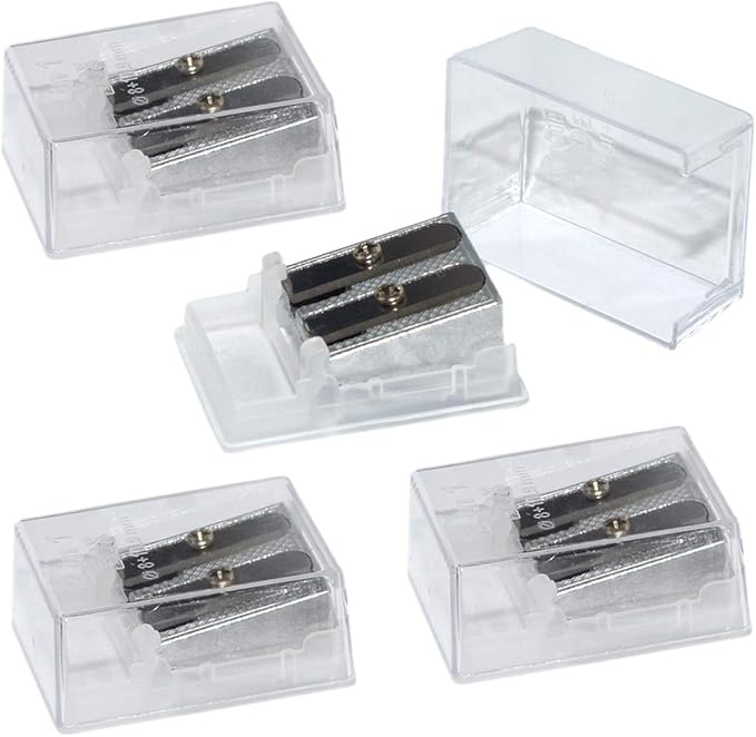 Pencil Sharpeners Metal Dual Double Hole Hand Held Sharpener by WEKOIL