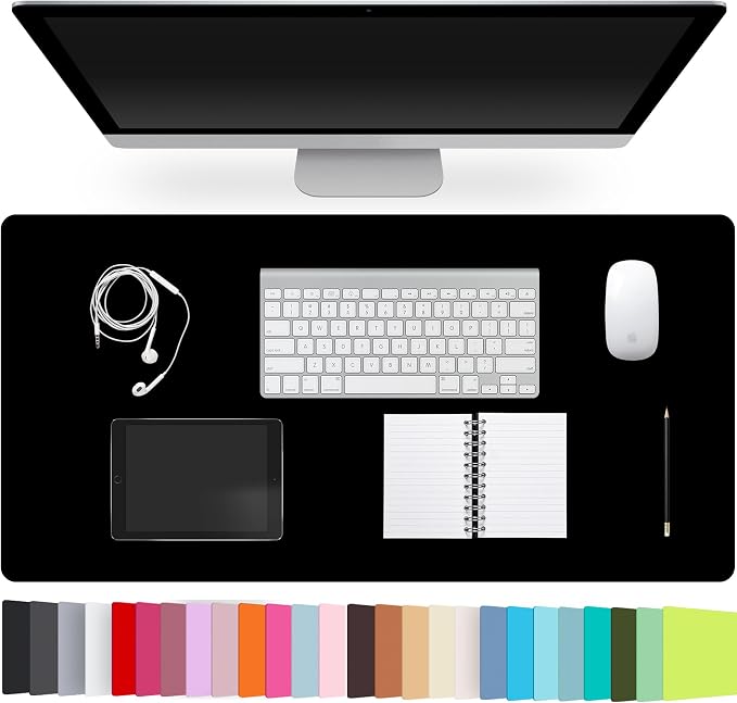 Leather Desk Pad Protector, Non-Slip Desk Pad, on-Slip PU Leather Large Mouse by CADONO