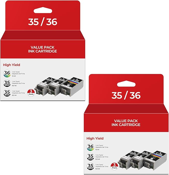 PGI-35 CLI-36 Ink Cartridges PIXMA TR150 PIXMA iP110 PIXMA iP100 Compatible with Canon 35 36 Ink Cartridges Compatible for PIXMA TR150 iP110 iP100 TR 150 IP 110 IP 100 Printers (4-Black, 2-Color)-DeskLoop Office