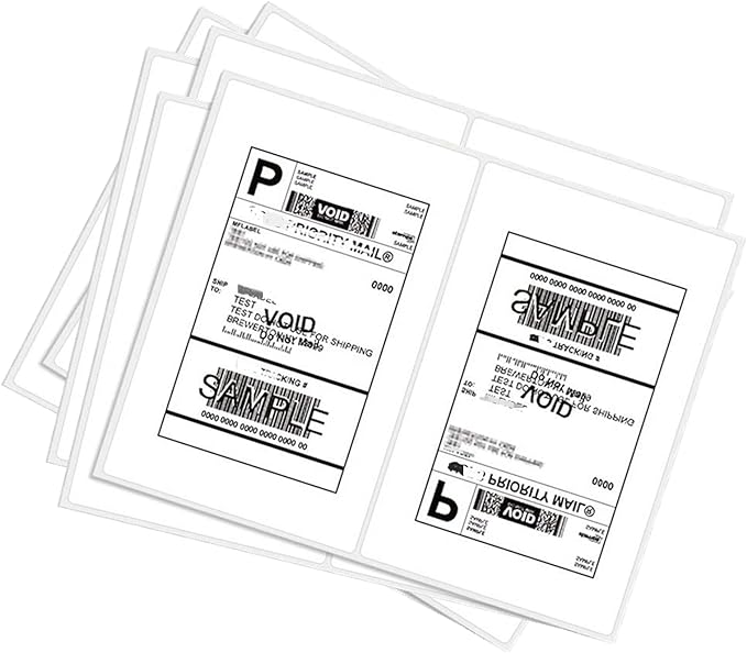 BESTEASY 1000 Round Corner Half Sheet Self Adhesive Shipping Labels by BESTEASYLABELPRINTER