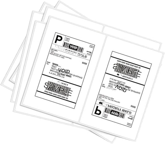 BESTEASY 1000 Round Corner Half Sheet Self Adhesive Shipping Labels by BESTEASYLABELPRINTER