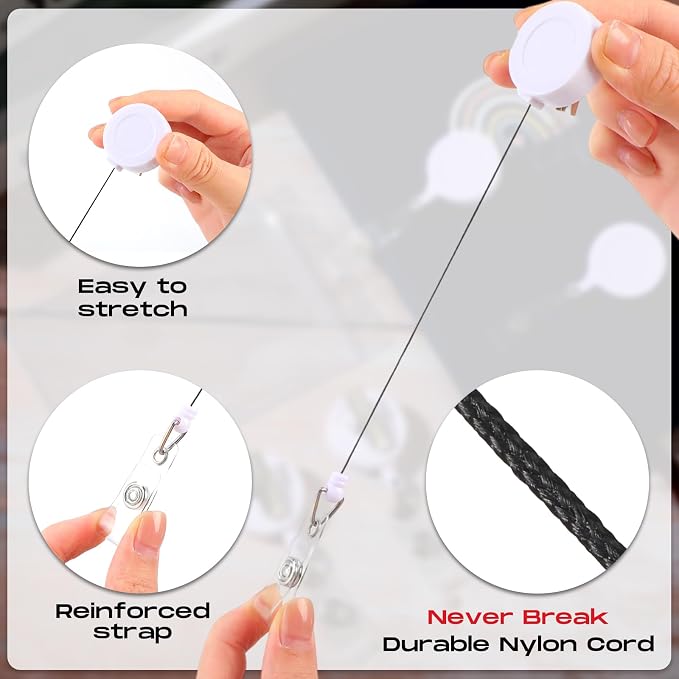 Zonon 50 Pcs Retractable Badge Holder Reels - Image 5