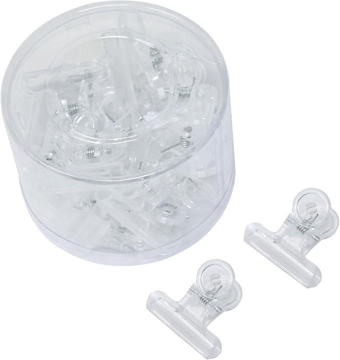 Yueton 24pcs Plastic Bulldog Clips, Utility Paper Clips, Hinge Clips - Image 2