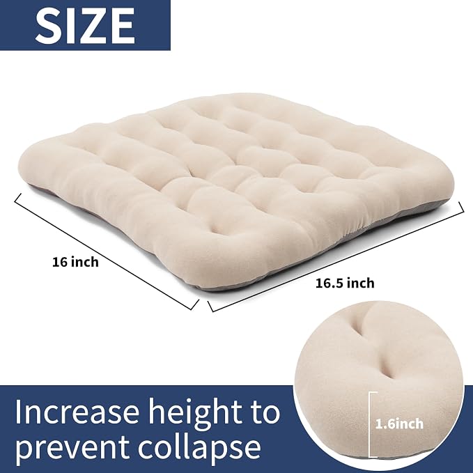 BUYUE Good Support Office Chair Cushion Padded, Soft Velvet Comfortable - Image 2