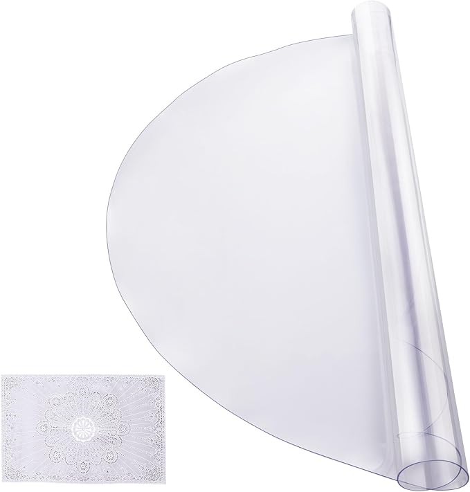 VEVOR Plastic Table Cover, 48 x 48 Inch 2.0 mm Thick Clear Round PVC Desk Mat - Image 9