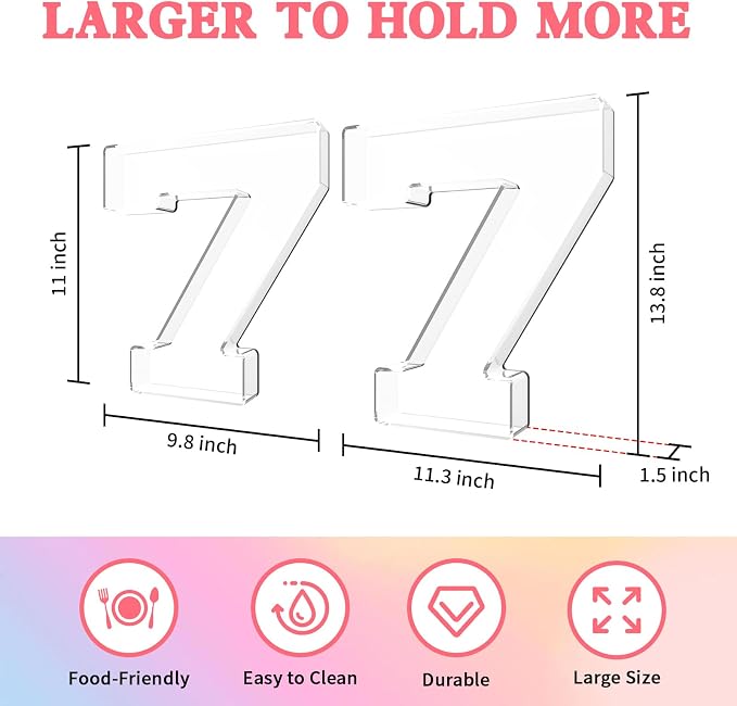 13.8" Acrylic Number Charcuterie Tray, Fillable Number Charcuterie Box - Image 2