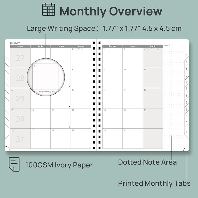 POPRUN Weekly Planner 2026-2027, Large-8.5" x 10.5", Academic Agenda 2026-2027 - Image 4