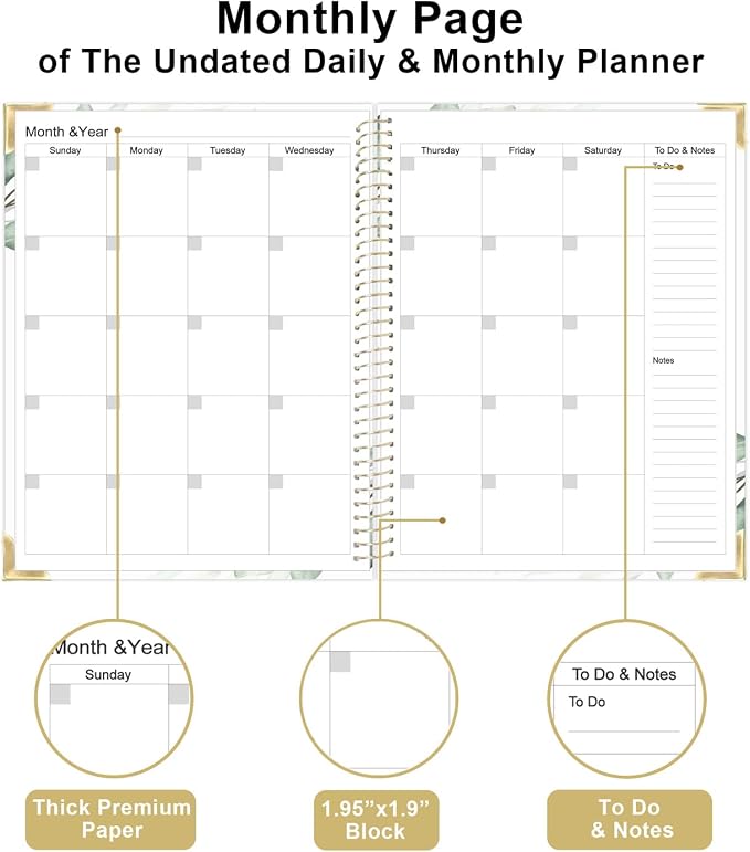 Undated Daily Planner 8.5"x11" - Image 3