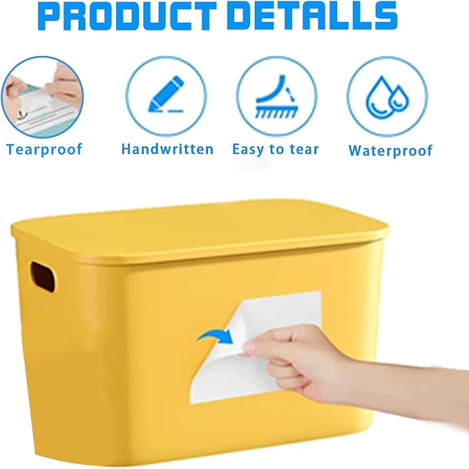 3 X 5 Inch Removable Labels for Storage Bins, Tear Resistant No Residue Storage - Image 3